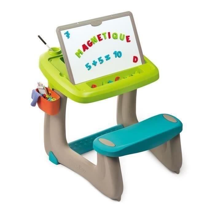 SMOBY Bureau Petit Ecolier - Ardoise Double Face -80 Accessoires - Mixte