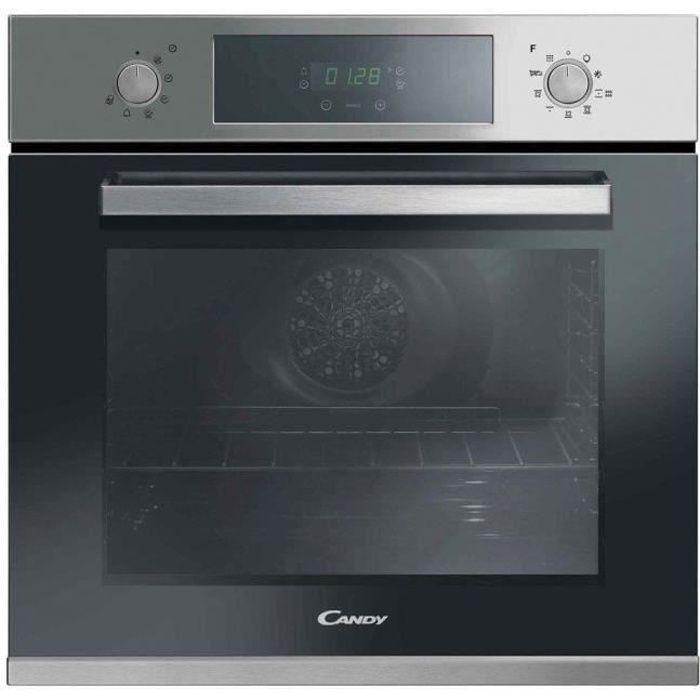 CANDY FCPK626XL Four électrique encastrable multifonction chaleur tournante - 68 L - Pyrolyse - Classe A - Inox