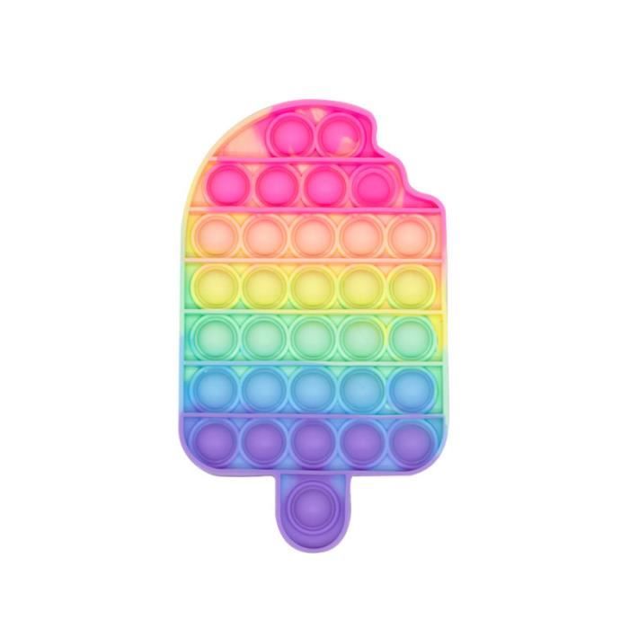 Forme crème glacée, Pop it Fidget Toys Pack, Fidgets Toy Anti Stress, Popit Games Cheap, Popits multicolores Fidget Toys