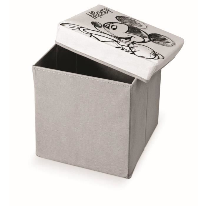 Boite de rangement et pouf 2 en 1 Mickey Mouse