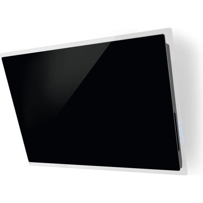 Hotte décorative ELICA ELLE BL/F/80 - L 81 cm - Verre noir - Evacuation / Recyclage - 3 vitesses - 62 dB