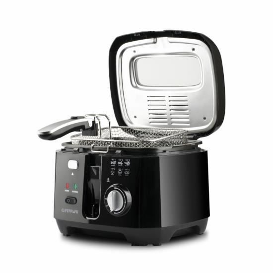 CROCCANTE - Friteuse 2,5 Litres Conteneur amovible 1800W Temp.rég. Panier en acier inoxydable
