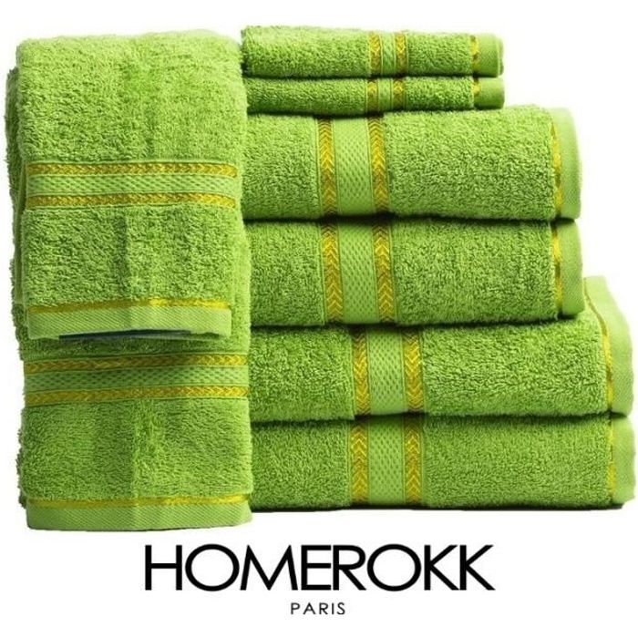 Lot de 2 Serviettes 90 x 150 Anis - HOMEROKK