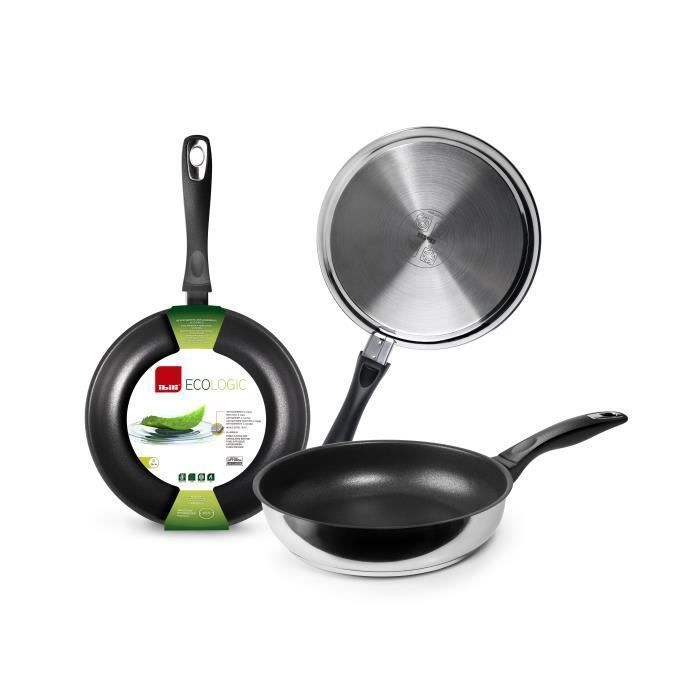 POELE NEW ECOLOGIQUE INOX ANTI-ADHERENT 18 CM