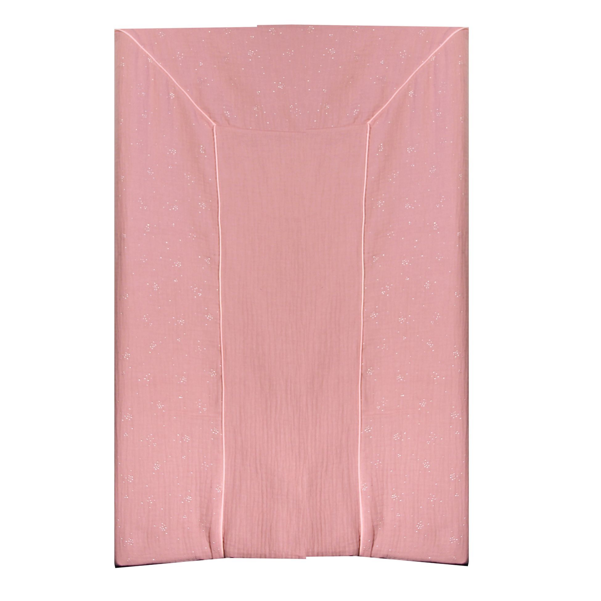 Looping Matelas à Langer Bébé avec Housse Coton | Grande Taille (78 x 50 cm), PVC Imperméable, Fabriqué en France (Rose Thé)