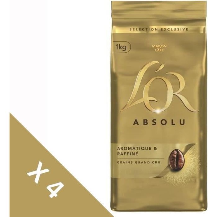 [Lot de 4] Café Grains L'Or Absolu - 1Kg