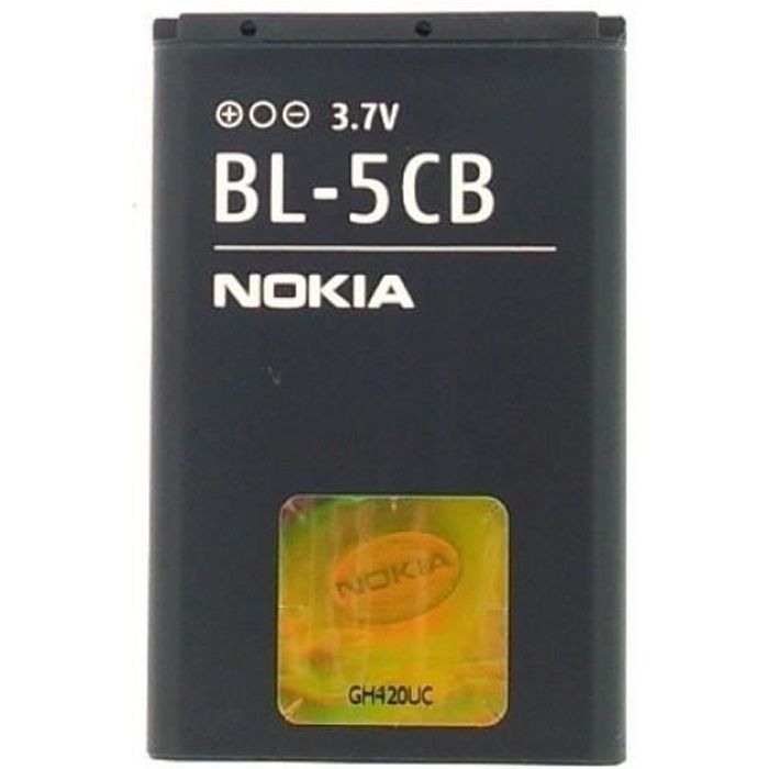 Batterie Origine Nokia BL-5CB BL5CB - Li-Ion, 3.7V