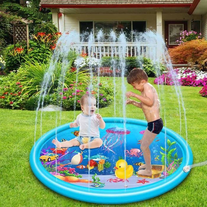 Tapis de Jeu de Jet et d'éclaboussure eau, Piscine pour bébé en Plein air-Les Enfants en Bas âge Été Partie de Natation l'eau