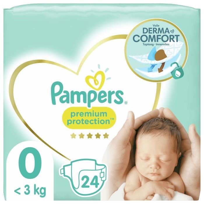 Pampers Premium Protection Taille 0, 24 Couches,