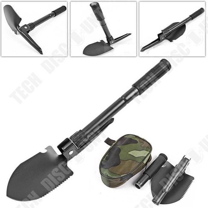 TD® Mini Pelle Militaire Multi-fonctionnel Pliante Survie Outil avec Étui Jardin Camping/équipement randonnée/Accessoire voyage