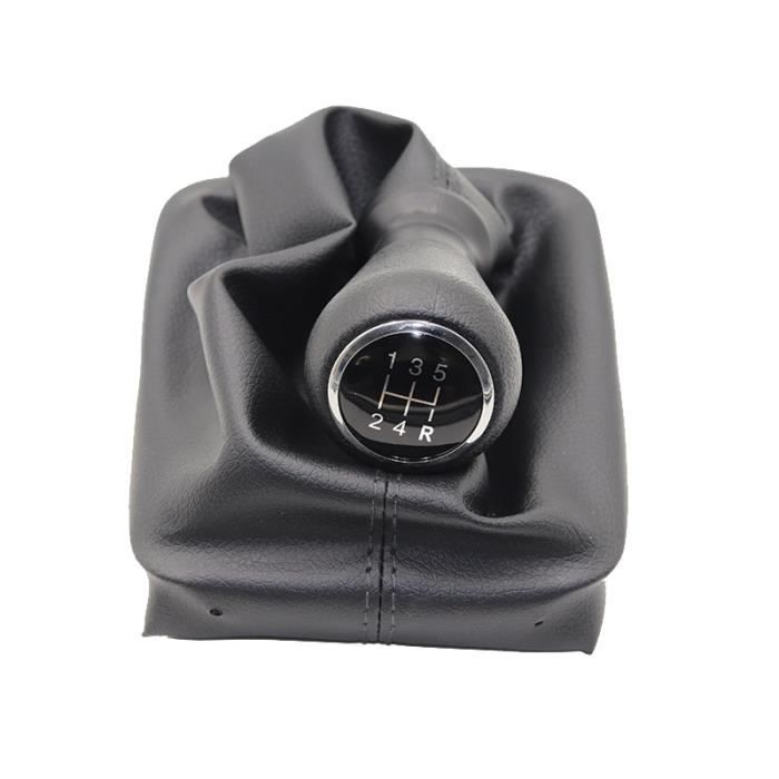 5peed 1pair -Pommeau de levier de vitesse avec couvercle en cuir PU, pour Peugeot 206 205 308 309 405 406