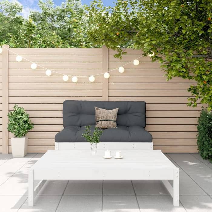 vidaXL Salon de jardin bois de pin 4 pcs - vue 5
