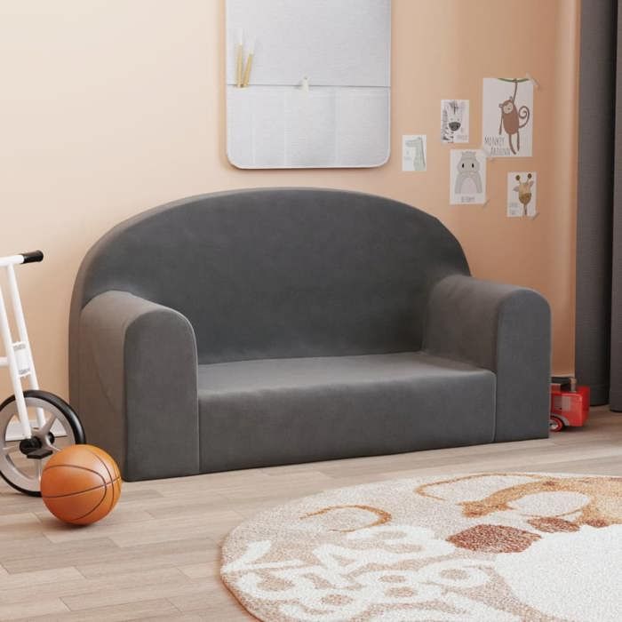 vidaXL Canapé pour Enfants 2 Places Siège avec Accoudoirs Fauteuil avec Dossier pour Tout-Petits Meuble de Chambre 357012