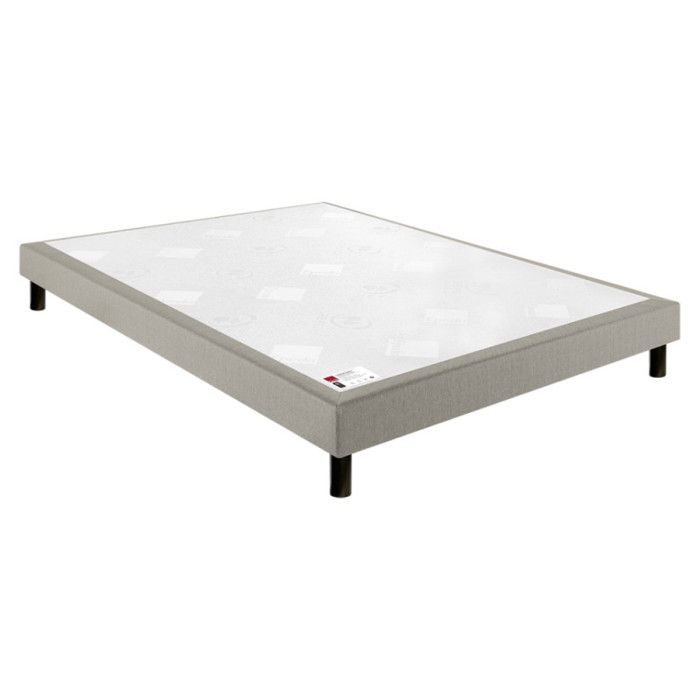 Sommier Epeda CONFORT FERME DECO NATURE 140x190 Gris souris Lattes