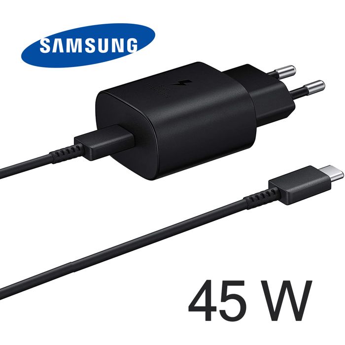 Chargeur Ultra Rapide Adaptateur secteur Original Samsung + Cable USB C vers USB C Pour Samsung Galaxy A8 2018 A530