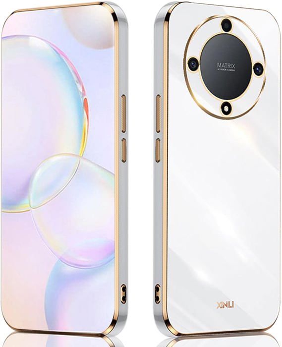 HAOYE Cover Per Honor Magic 5 Lite 5G (Magic5 Lite/X9a): Custodia Sfumata In Vetro Temperato 9H E Bordo Morbido TPU