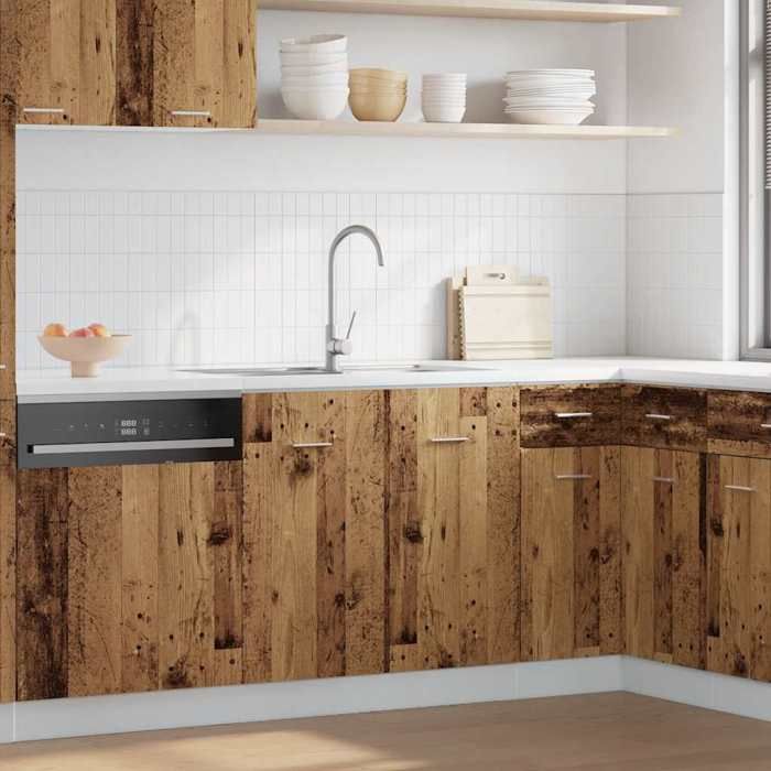 vidaXL Meuble sous-évier Lyon Bois ancien 80 x 46 x 815 cm Bois dingénierie 856077