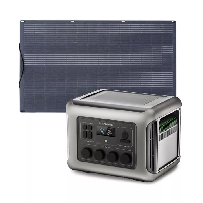 V-TAC 1000W Station d’Énergie Portable 1024Wh Batterie LiFePO4 avec Chargeur Sans Fil Vert