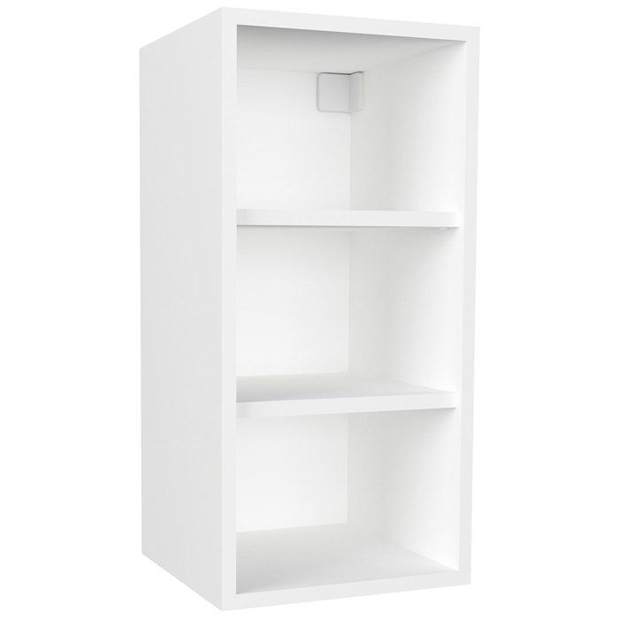 Esilo meuble haut de cuisine 30 cm 3 tablettes blanc.