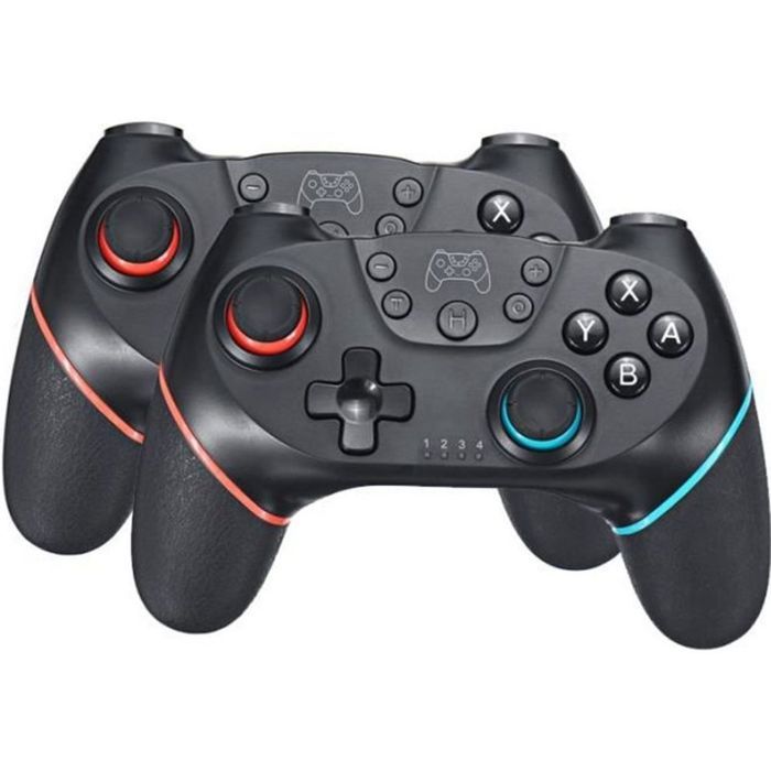 2 pieces Manette jeux video sans fil pour Nintendo Switch Bluetooth Manette Switch Pro avec Batterie Rechargeable H3 - vue 2