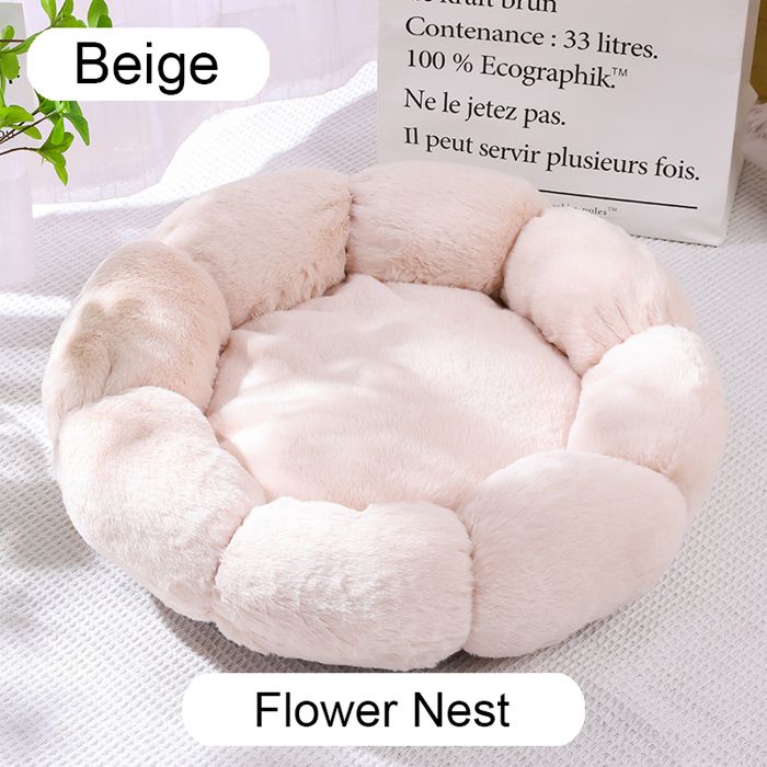 Meilleurs prix pour Lit rond pour animaux de compagnie40-60cmpour grand chienlit Super doux pour chatLong panier en peluche40cmStyle 2 Beige