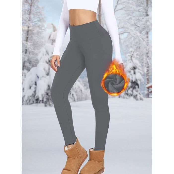 Jean Skinny Doublé Polaire Pour Femme - Legging Thermique D'Hiver Taille Haute - Pantalon Chaud Stretch - 11