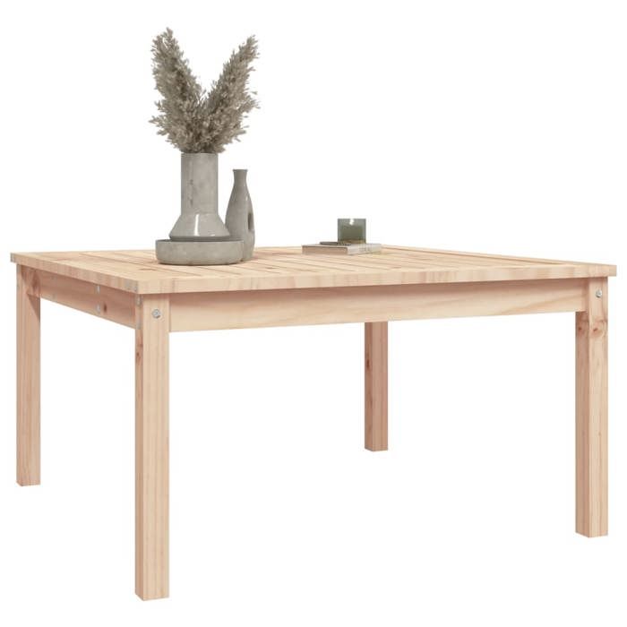 Black Friday Table à dîner de jardin BURKE 2/4 PERSONNES 825x825x45 cm bois massif de pin TTT638