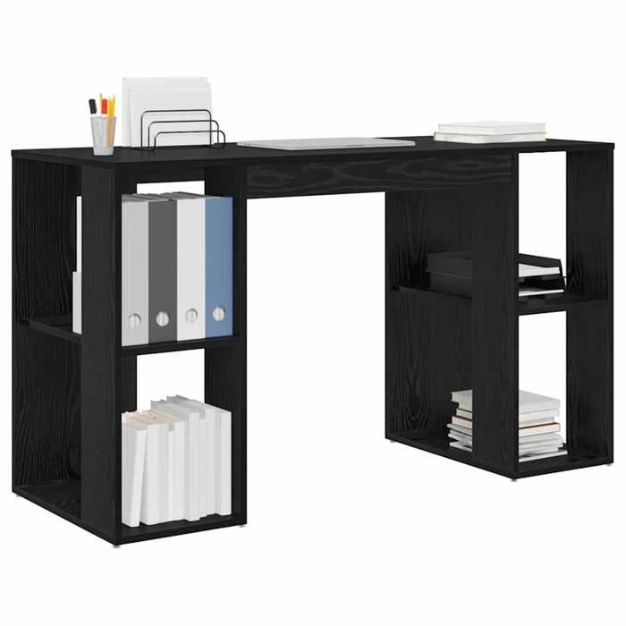 Bureau Noir CLOUD Table à écrire Pour 1 personne Chêne noir 130x50.5x75 cm bois dingénierie BBB1027