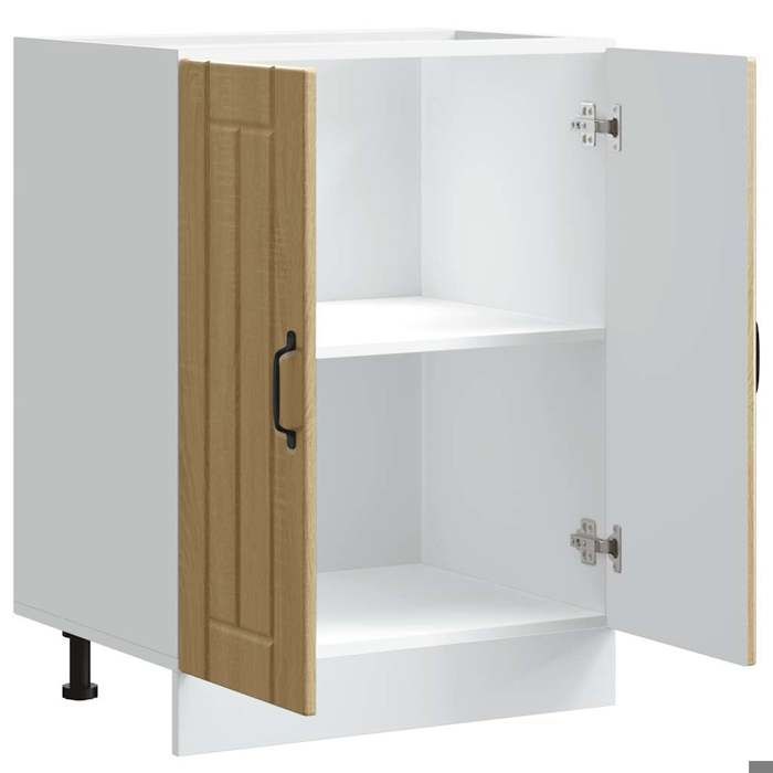 Moderne Meuble de base de lavabo SWEETY Meuble-lavabos Lucca chêne sonoma bois dingénierie 60x46x81.5 cm MM1840