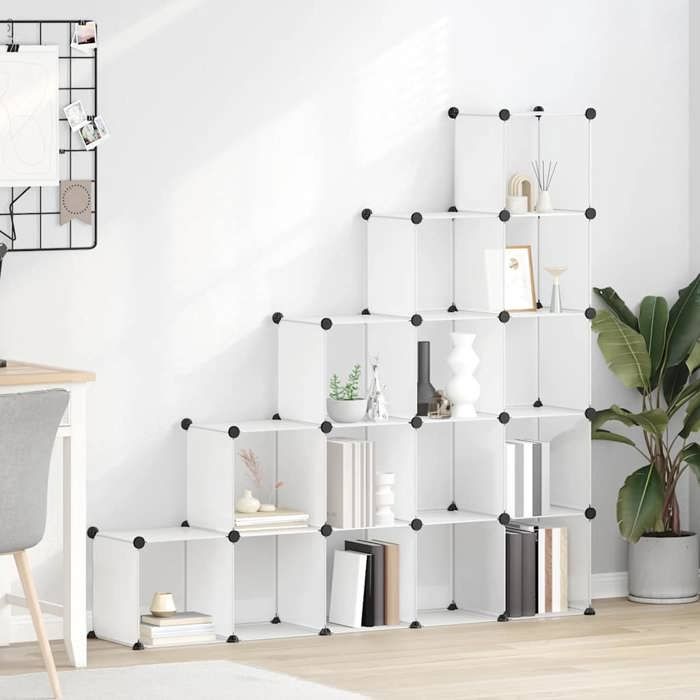 SALE 2026 Meuble à chaussures Transparent - Cubes de rangement 15 pcs Transparent PP PRO246472830
