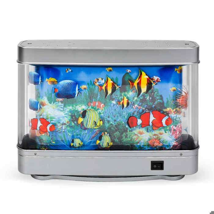 Meilleurs prix pour Aquarium avec éclairage LED et système d’autopurification 30x23x7cm multicolore