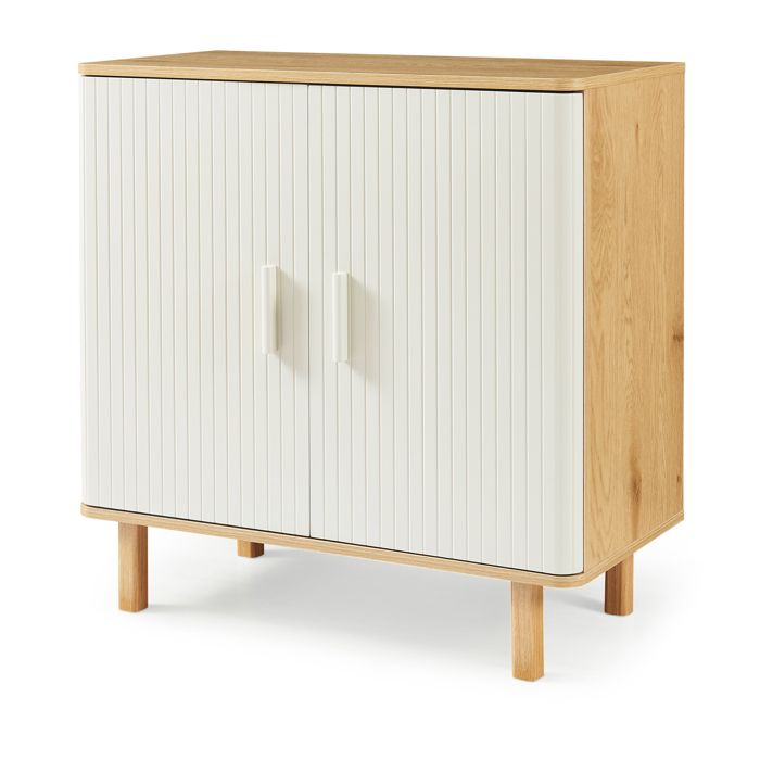 Buffet Ferrersp 80 x 80 x 40 cm effet chêne / couleur sable
