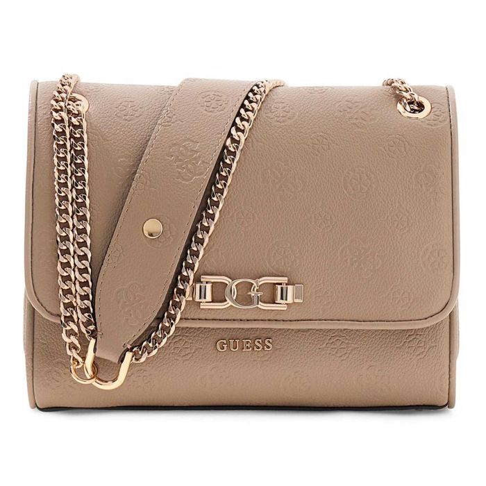 GUESS Sac à épaule bandoulière taupe pour femme - Anise Convertible Xbody Flap Dark Taupe Logo 338854