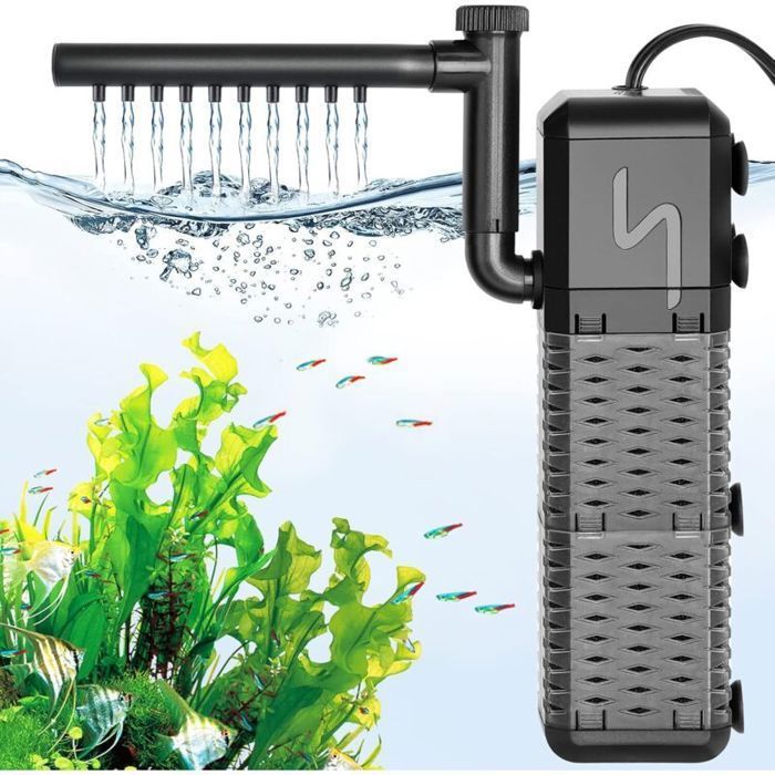 Comparer les prix de Filtre Aquarium Réglable 800L/H Pompe Aquarium Ultra-Silencieux Filtre Intérieur Aquarium Convient aux Aquariums Jusquà 250L .