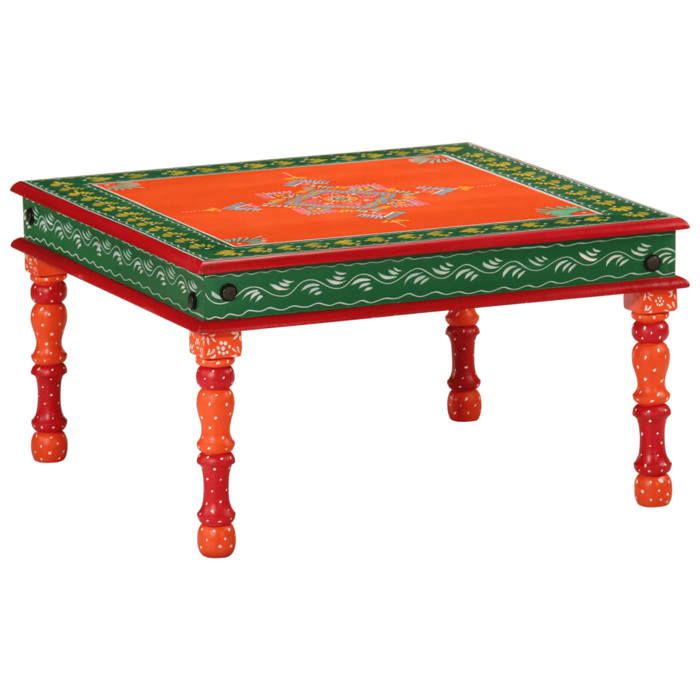 Table basse élégante - Meuble de salon - ZENCORE - Table à café - orange bois de manguier massif peint à la main M31462