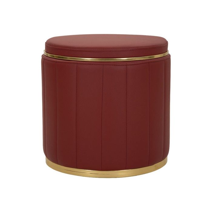 Pouf Coffre Design London 46cm Rouge