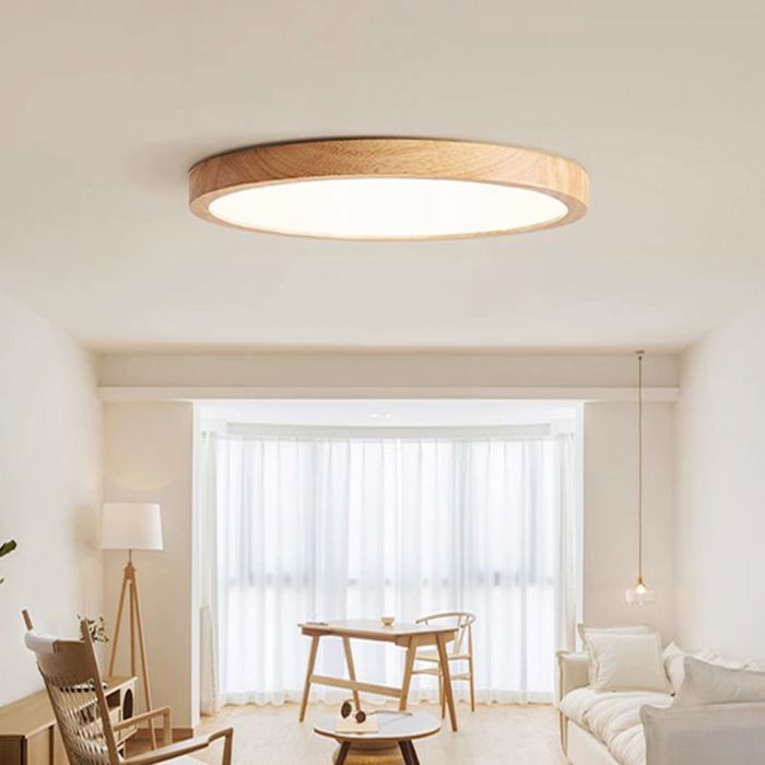 Plafonnier LED Rond Extra-Plat Montage Encastré avec Variation Continue Lampe de Plafond Moderne pour Salle Bain