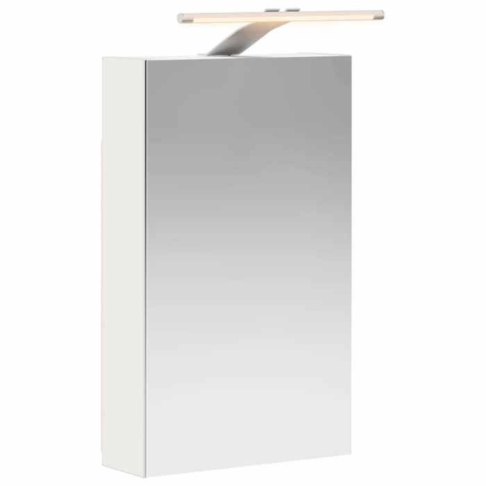 Armoire Miroir de Salle de Bain - vidaXL - Blanc - 30x105x50cm - bois d’ingénierie - Étagères de rangement 6939772641