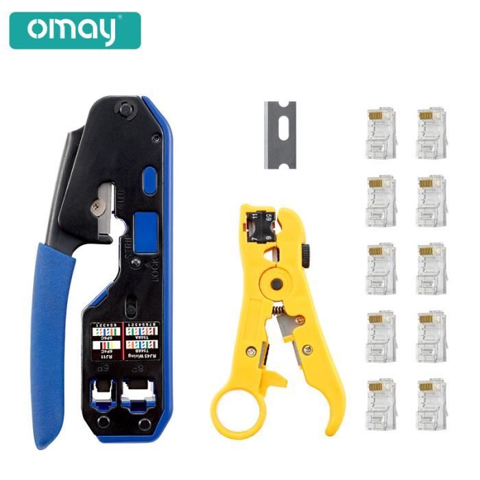 VCELINK GJ671BL Pince à Sertir RJ45 Outil Sertissage RJ45 avec