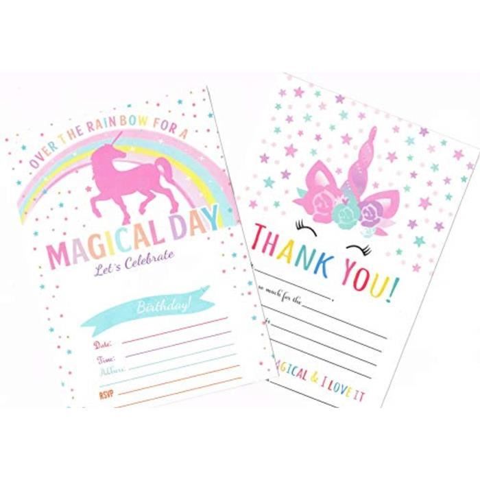Support A Decorer Tbdw1 Invitations De Fete D Anniversaire De Licorne Cartes De Remerciement Definies Pour 25 Cartes Chacune Ave Achat Vente Faire Part Invitation Support A Decorer Invitations Cdiscount Support A Decorer Tbdw1 Invitations De Fete D Anniversaire De Licorne Cartes De Remerciement Definies Pour 25 Cartes Chacune Ave Achat Vente Faire Part Invitation Support A Decorer Invitations Cdiscount