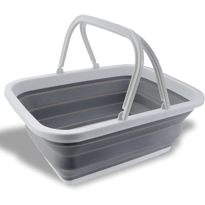 Cuvette De Lavage Pliable Avec Poignée, Seau À Linge Portable Pliable
