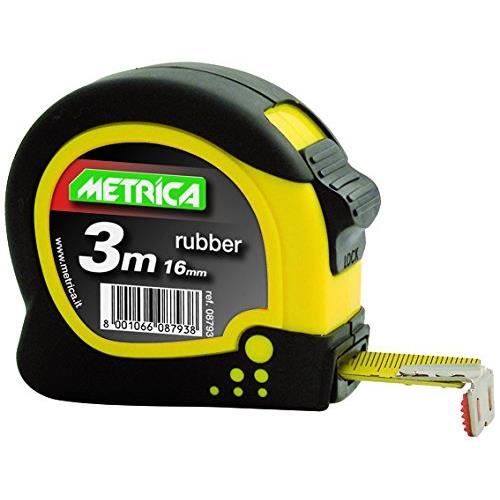 Mètre à Ruban 3 Mètres Acha - Double Frein - Boîtier Ergonomique Caoutchouc - Professionnel