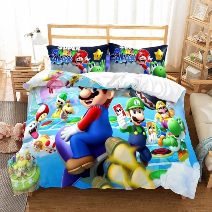 Parure de lit Nintendo Mario Kart - Housse de couette + Taie d