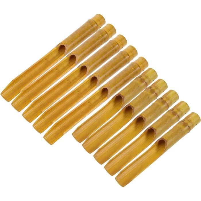 10 Pièces Tubes De Carillon Éolien En Bambou Tuyaux De Carillon Éolien