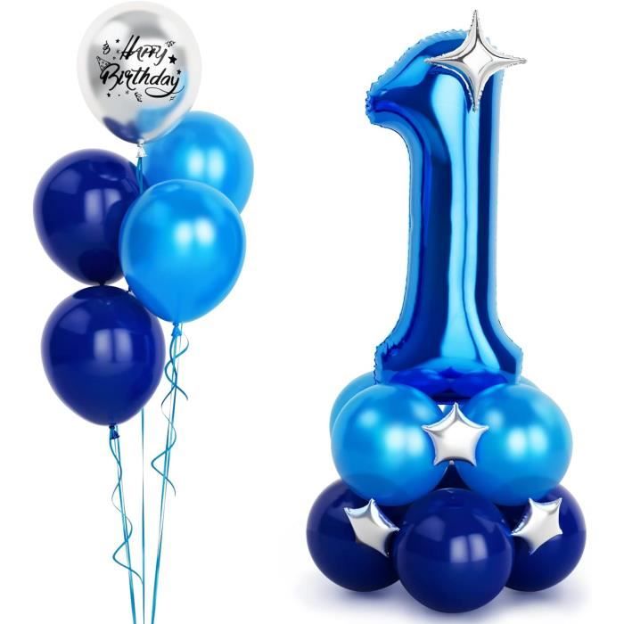 40 Pouces Bleus Ballon Chiffre 1, Ballon Numéro 1, 1 Ans Age Bleus Hélium  Ballon Anniversaire,Ballon Rose Et Bleu Pour Garçon[H593] - Cdiscount Maison