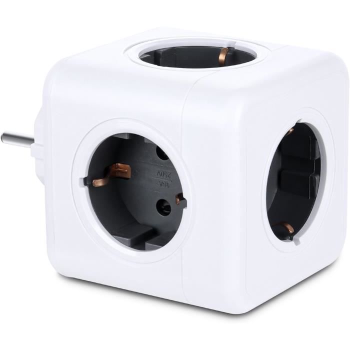 Prise Murale USB 6 Ports - Charge Rapide QC3.0, 65W Max, Protection Surcharge, Format Voyage UE