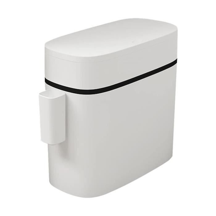 2 Corbeilles à Papier De Bureau 18L Blanc - 27,5x25 Cm - Plastique Durable - Pour Bureau, Chambre, Salle De Bain