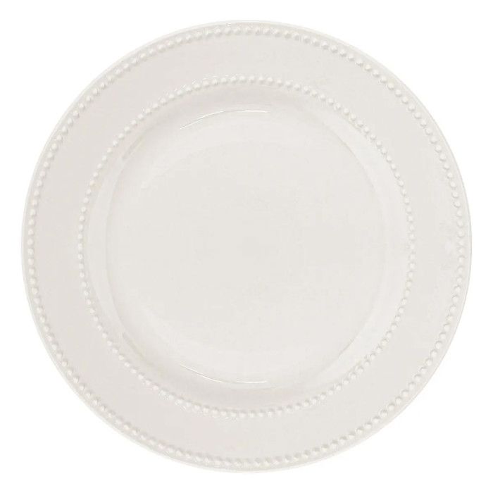 Lot de 6 Assiettes Plates Perle 27cm Blanc Lot de 6 Assiettes Plates Perle 27cm Blanc