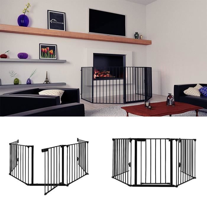 Barrière de sécurité grille de protection pour enfants pour cheminée et  escaliers longeur totale 3 mètres