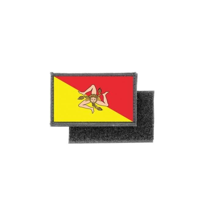 Akachafactory Patch Ecusson Camouflage – Drapeau Sicile Indépendant – 5x8 Cm, Kit Mâle/Femelle